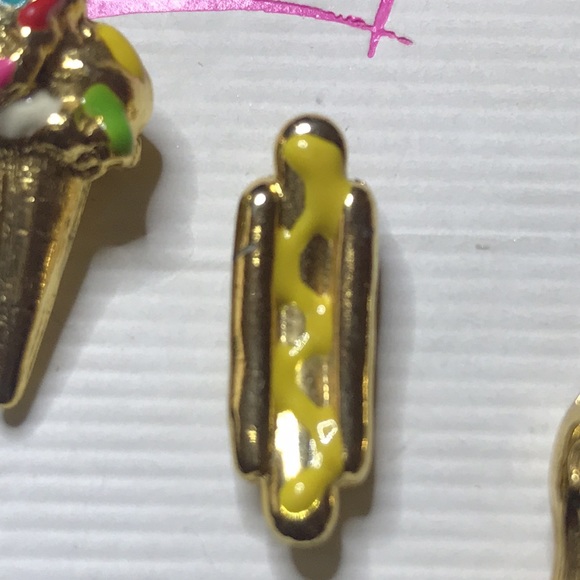 Ice cream cone, hot dog & coke pins NÉW on card - Picture 3 of 6